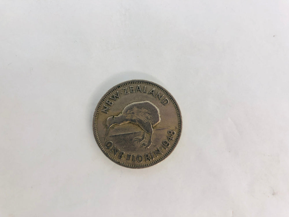 New Zealand Pre-decimal Coins - ONE FLORIN  1948 (21721)