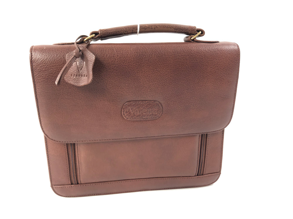 Valenti Genuine Leather Brown Handbag (21428)
