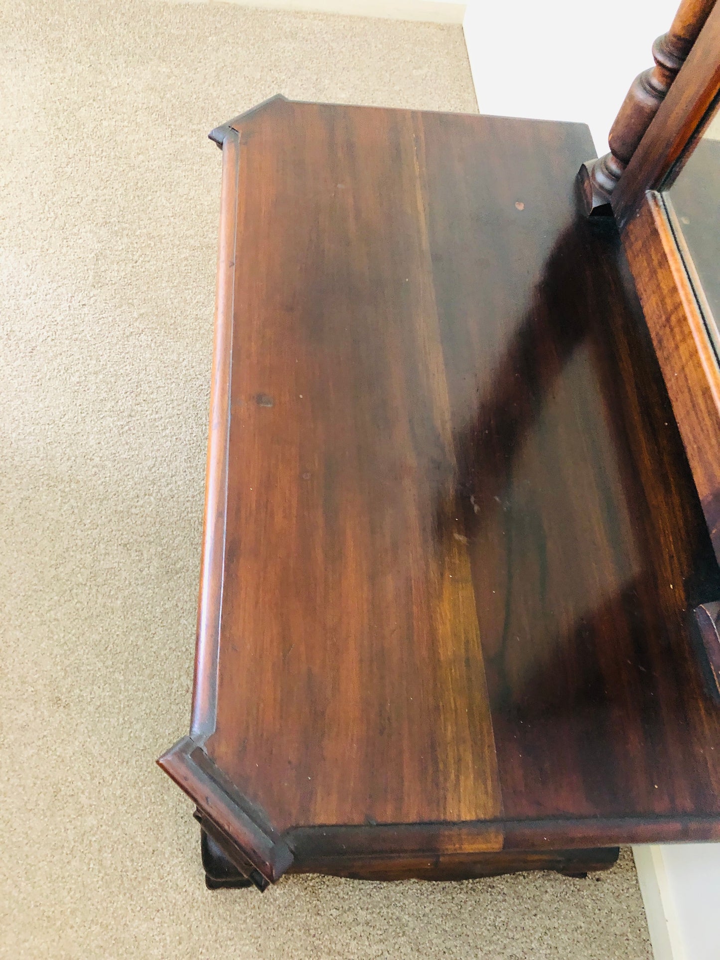 
                  
                    Black Teak or Black Stinkwood Low Dresser with Cheval Mirror (21804)
                  
                