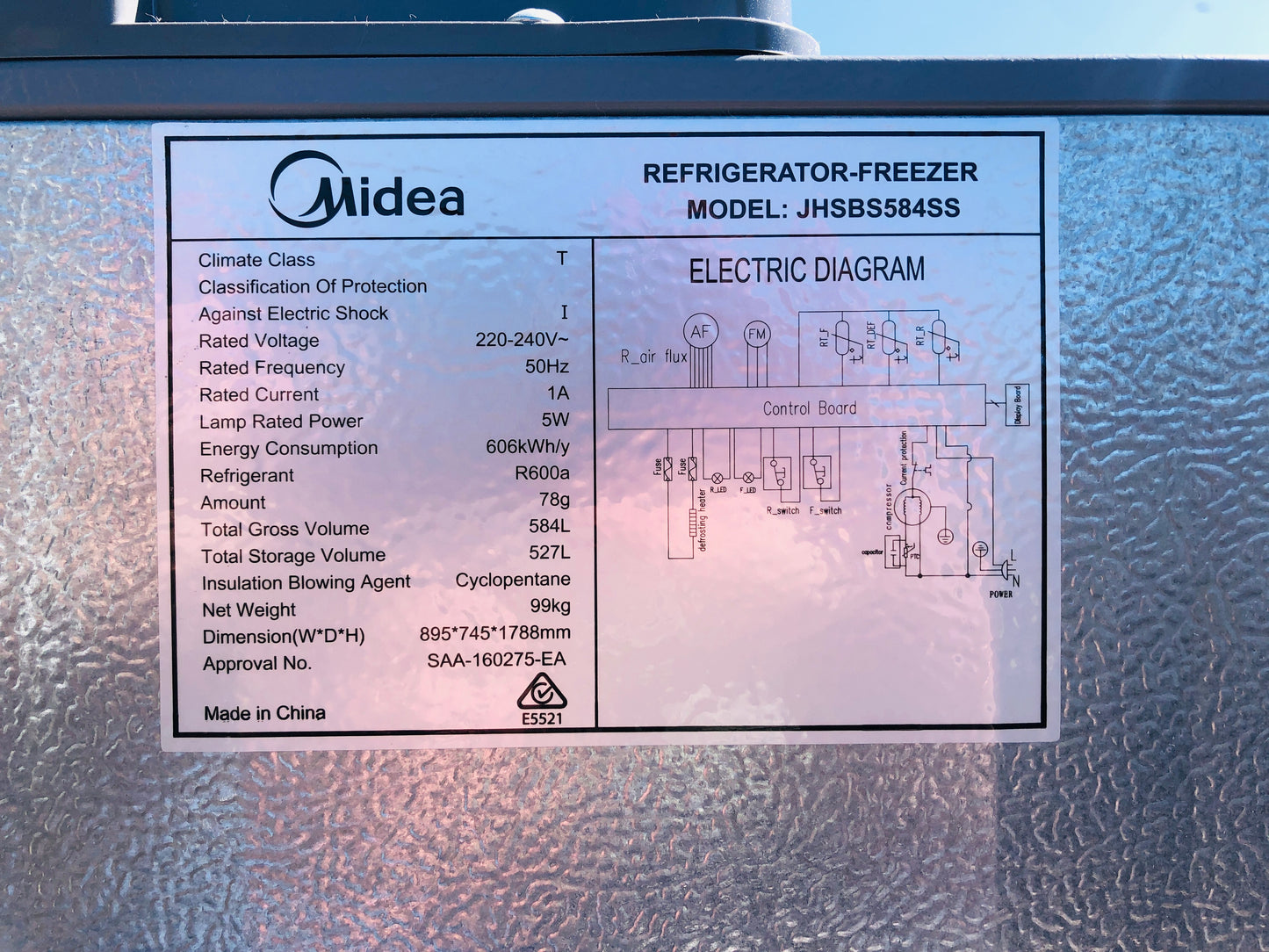 
                  
                    Midea - 584L Side by Side S/S Fridge Freezer (21601)
                  
                