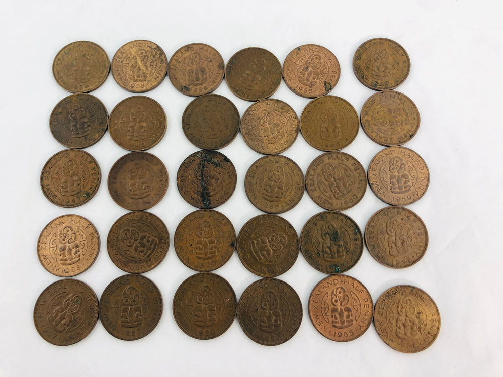 New Zealand Pre-decimal Coins - Half Penny 173g (21719)