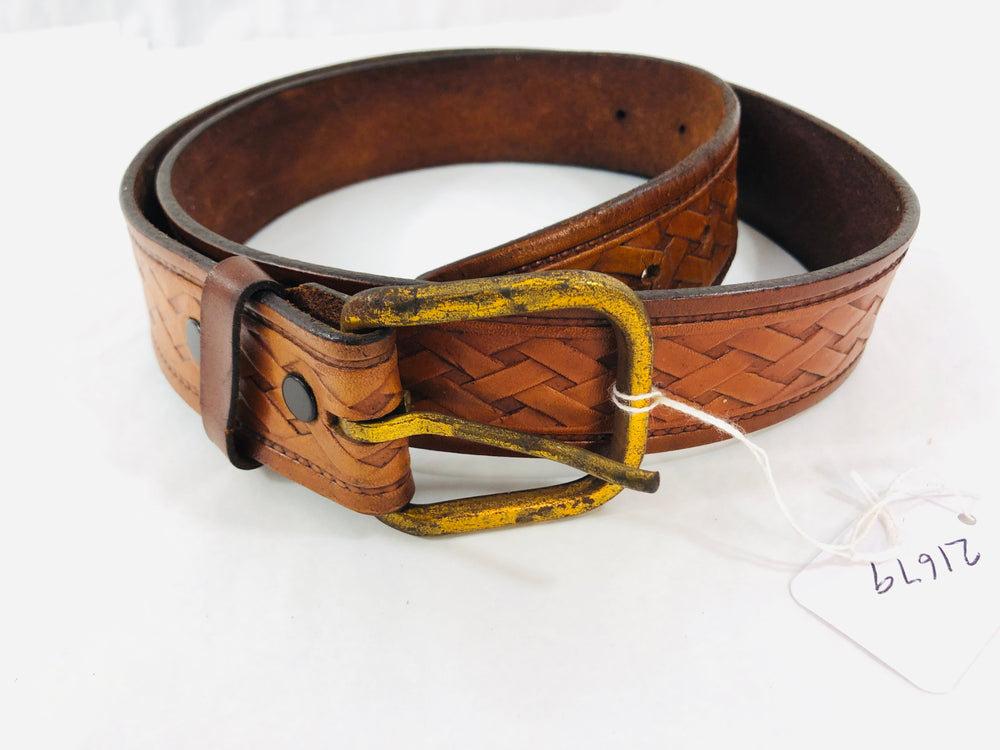 Custom Made Leather Belt -Brown (21679)