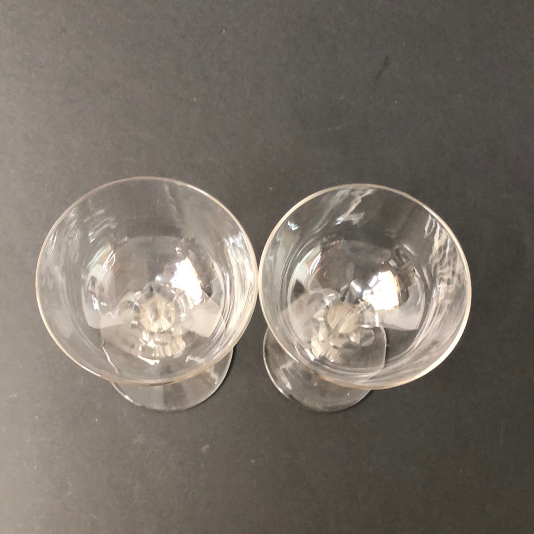 
                  
                    Pair of Crystal Champagne Coups with Hollow Stems (17438)
                  
                