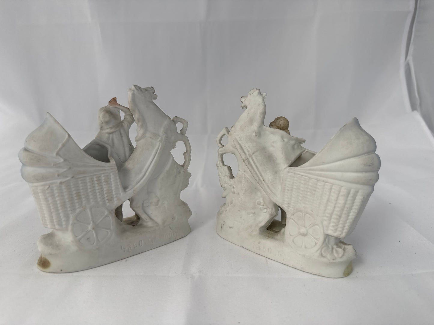 
                  
                    Antique Pair German Bisque Porcelain Boy and Girl with Horse Drawn Carriage (20431)
                  
                