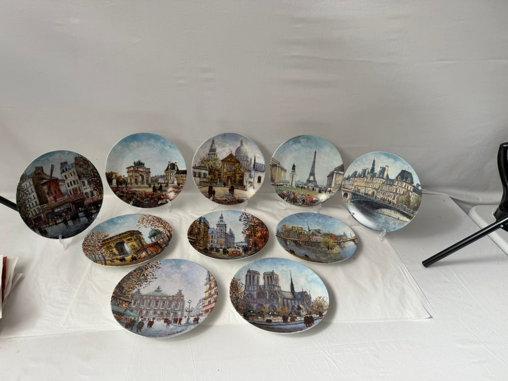 10 x Limoges French Scenes Collection Plates (20054)