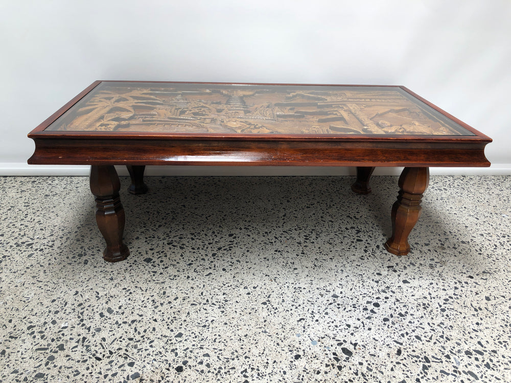 
                  
                    Oriental Carved Table with Glass Top (20137)
                  
                