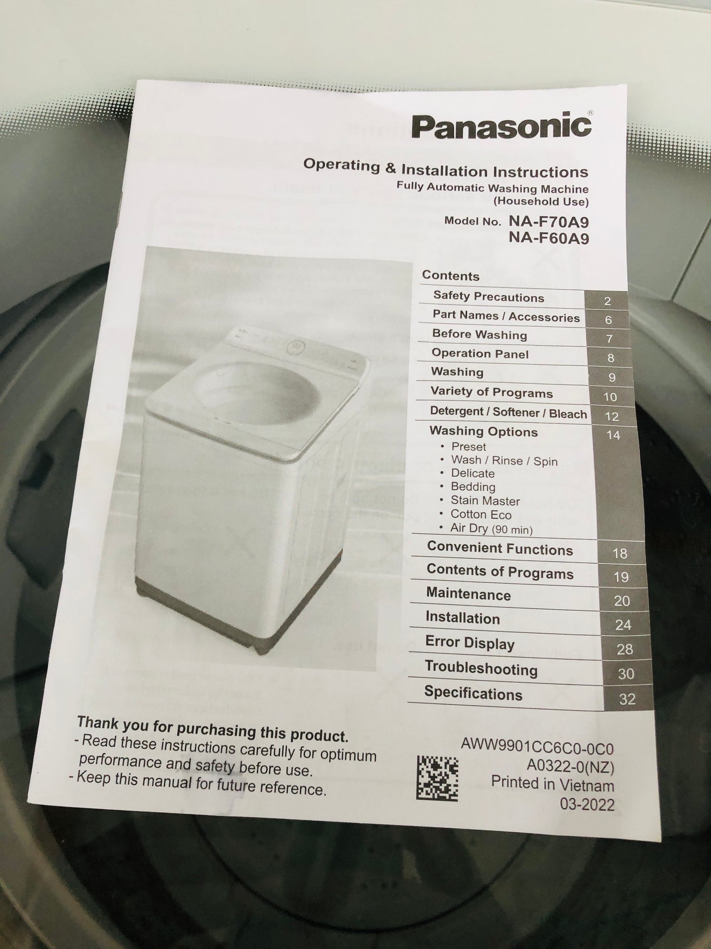 
                  
                    Panasonic 7KG Top Loader Washing Machine (21602)
                  
                
