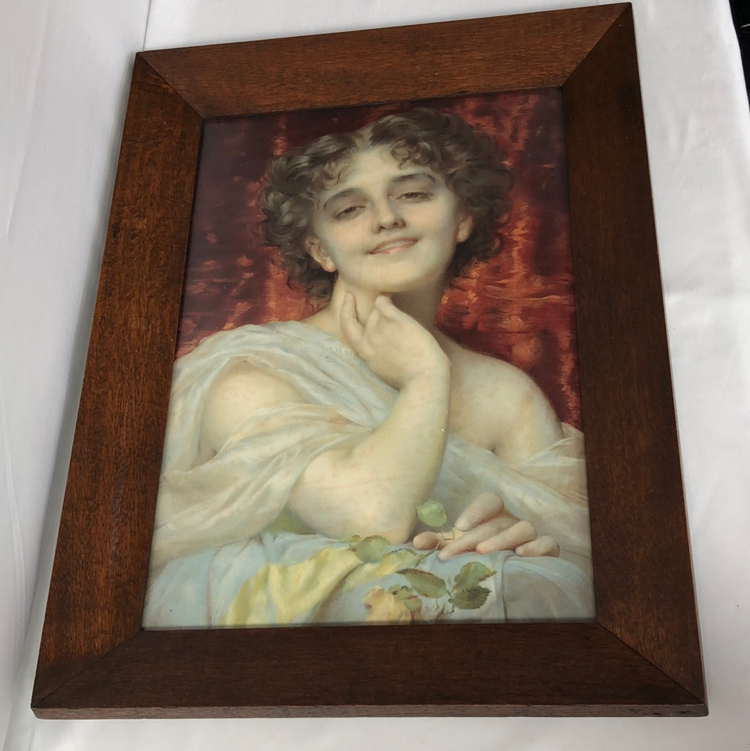 
                  
                    Woman Print In Antique Wooden Frame (16754)
                  
                
