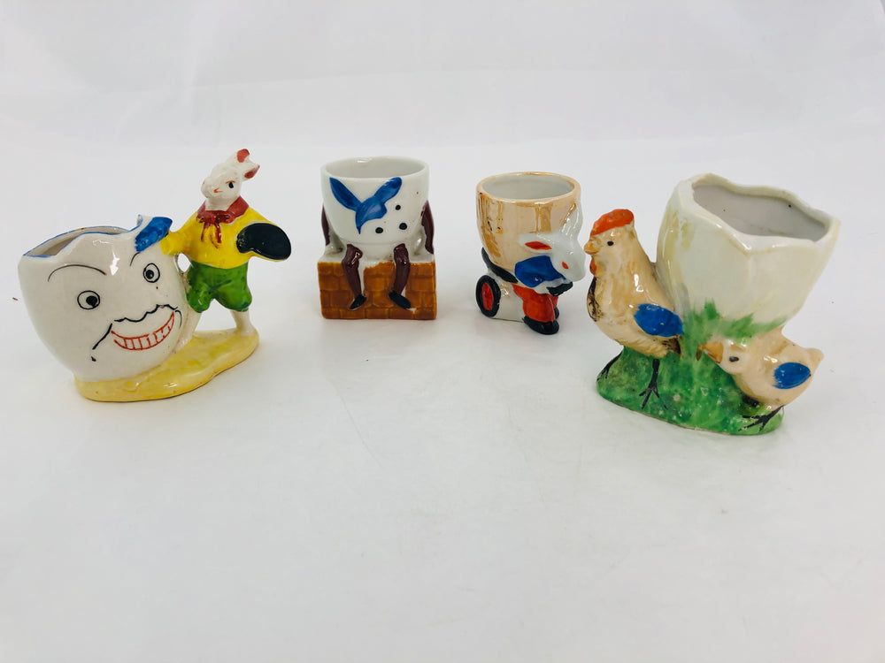 Vintage Novelty Egg Cups x 4 (21750)