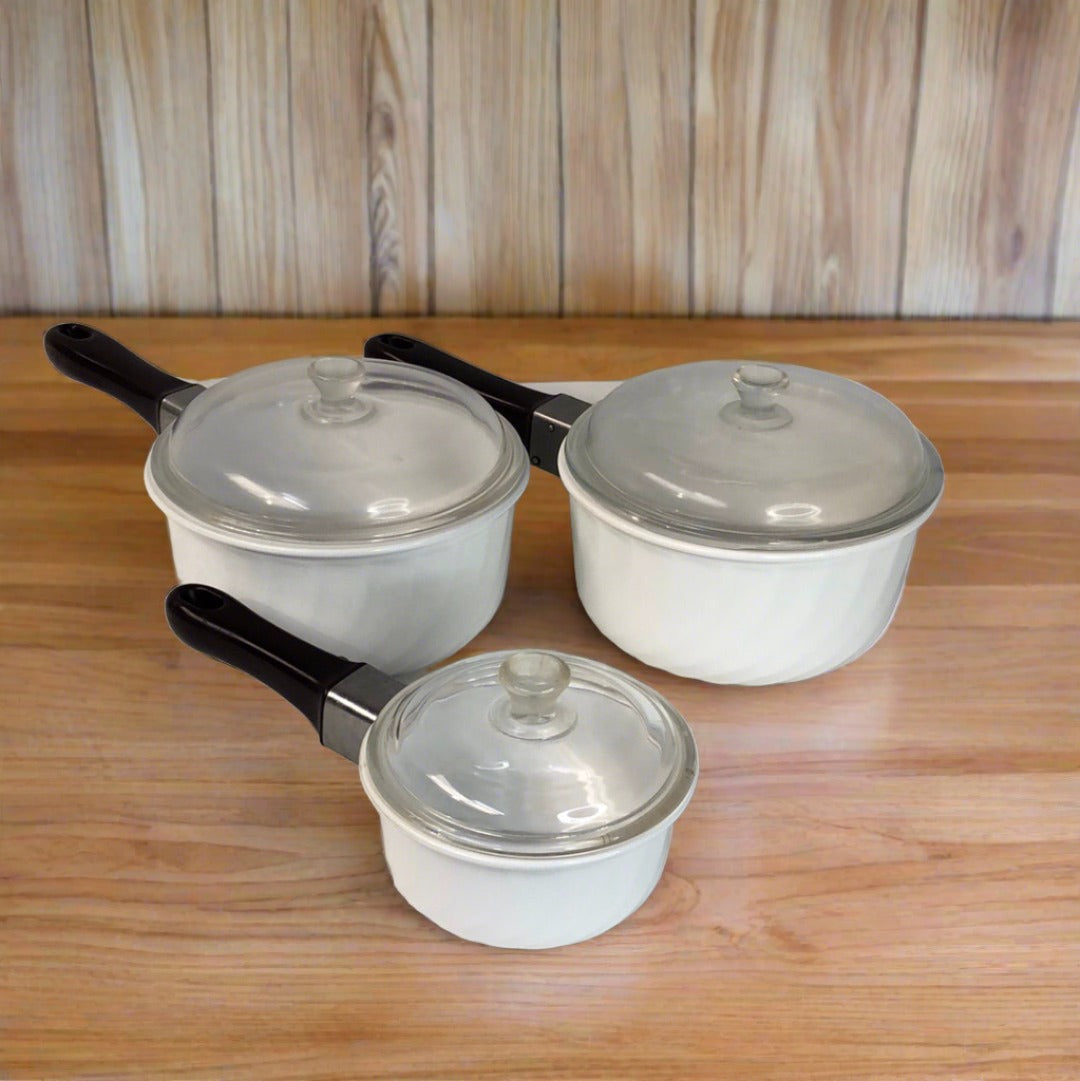 
                  
                    Vintage Arcoflam French Cook Ware x 3 (17388)
                  
                