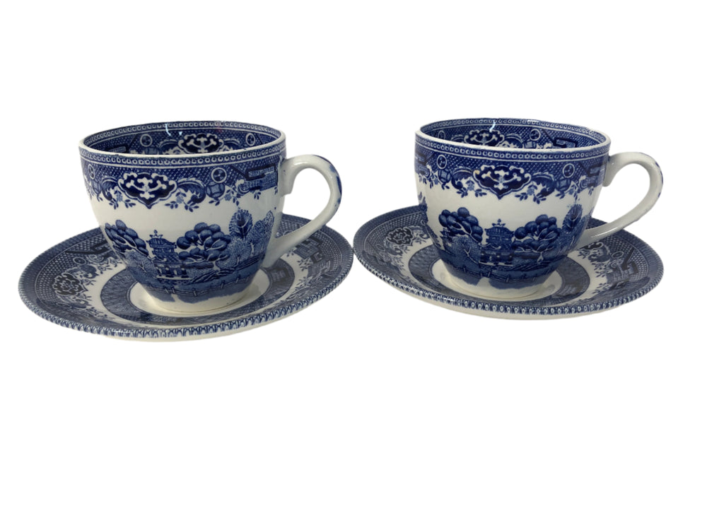 Churchill Blue Willow -Tea Cup and Saucer (20258)