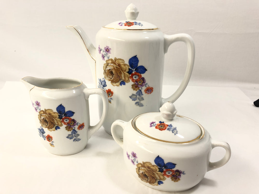 DW Bavaria TeaPot, Milk Jug and Sugar bowl (19119)