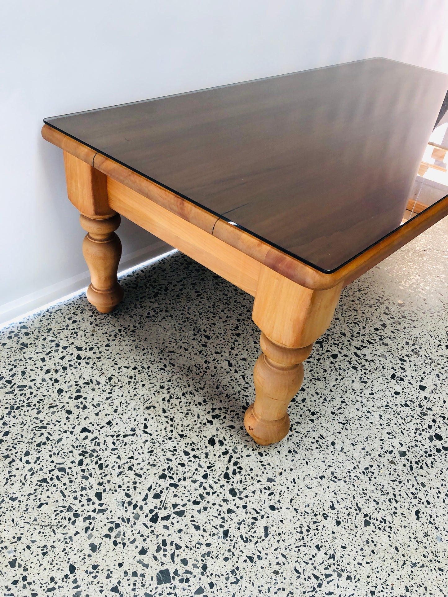 
                  
                    Rimu Coffee Table with Glass with Smoked Glass Top (21512)
                  
                