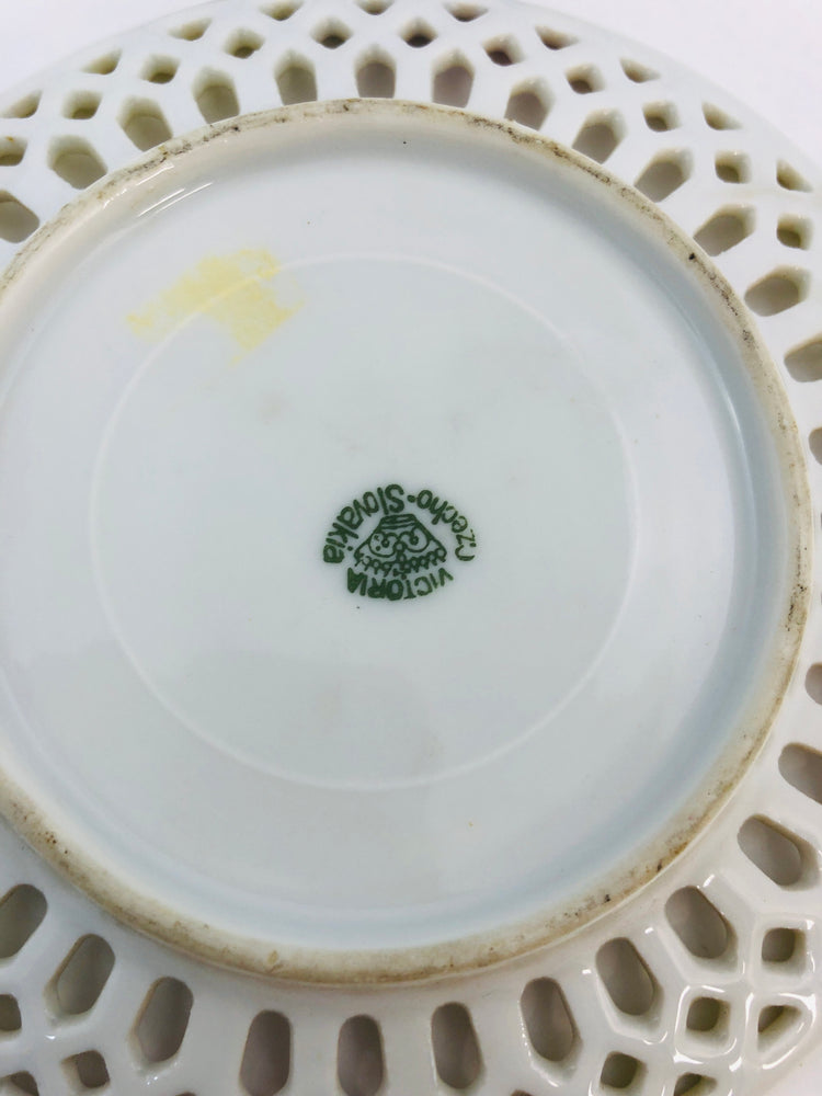 
                  
                    Porcelain Pierced Rim Plate  "Victoria / Czechoslovakia" x 4 (21350)
                  
                