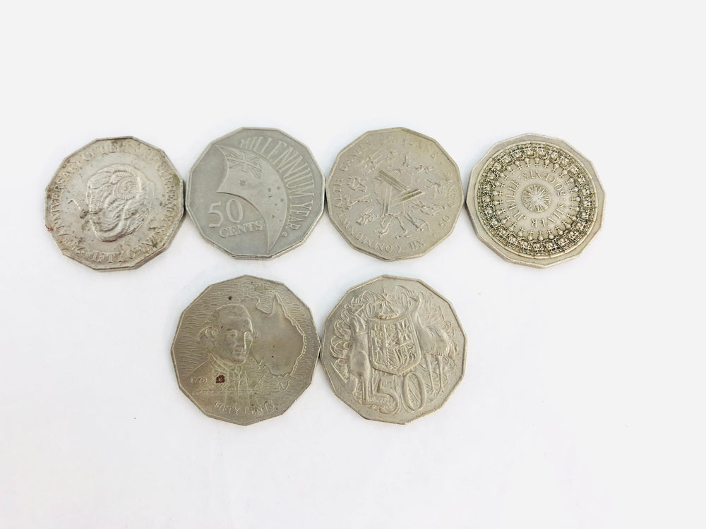 Australian 50 Cent Coins - 1970 TO 2000 (21729)