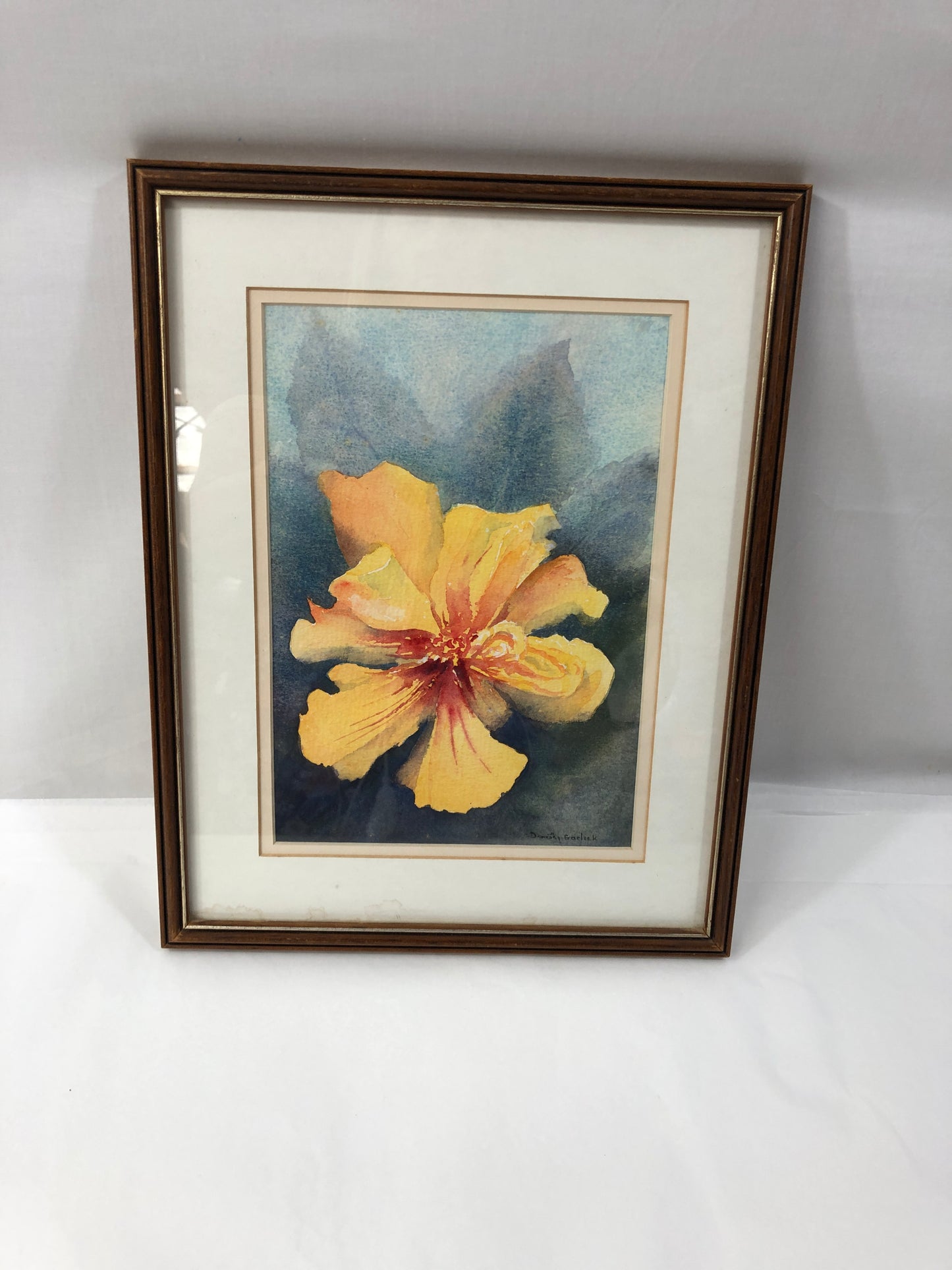 
                  
                    Orange Hibiscus by Dorothy Garlick Framed Watercolour  (20242)
                  
                