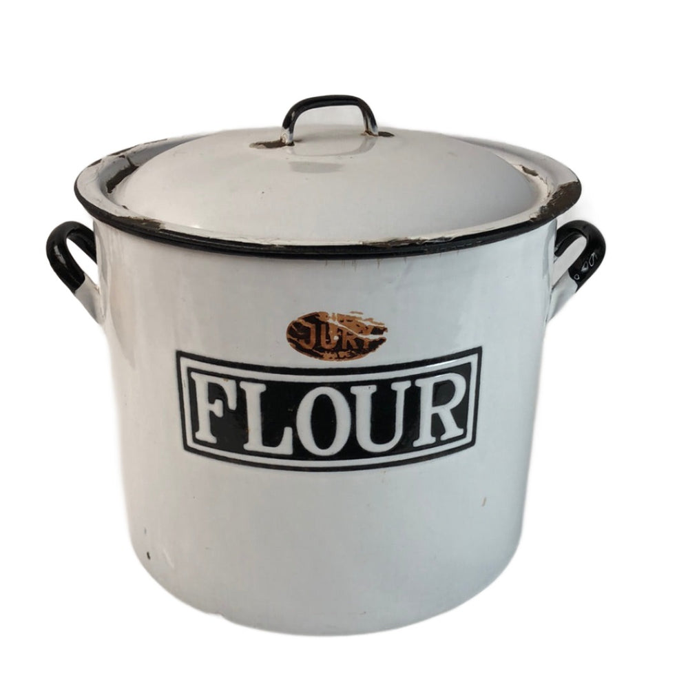 
                  
                    Large Vintage Enamel Flour Bin (17229)
                  
                