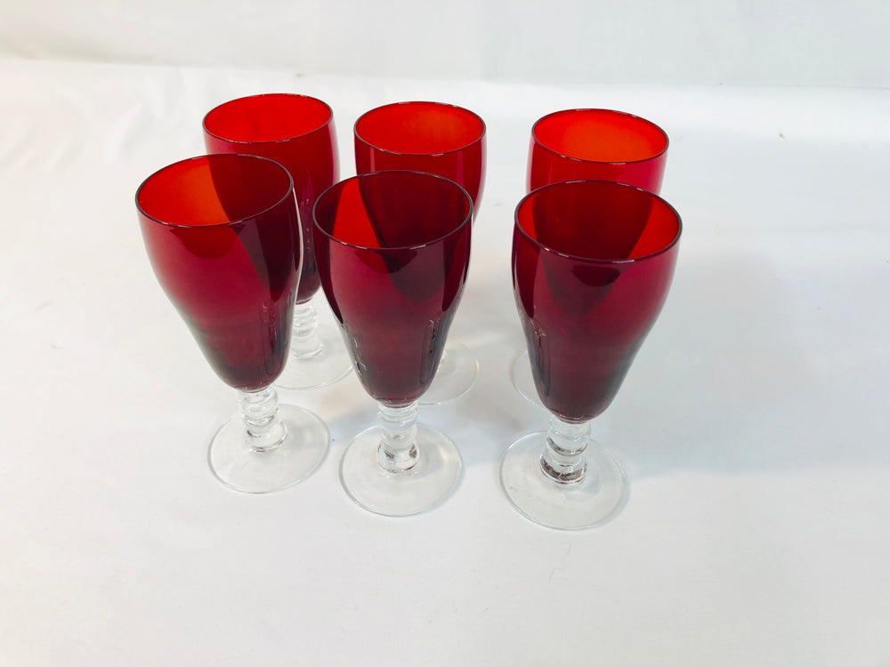 
                  
                    Vintage Ruby Red Small Cherry Glasses x 6 (18115)
                  
                