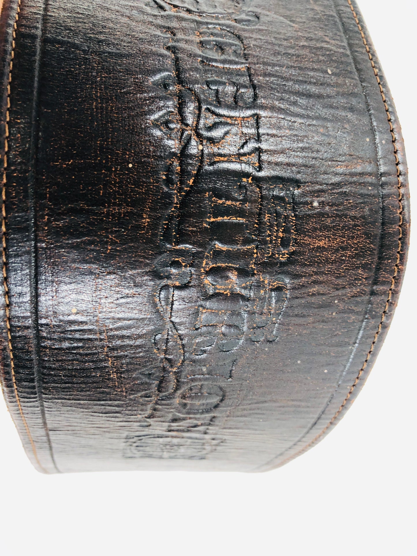
                  
                    Vintage Centurion Leather Wide Belt - Kidney Belt? (21689)
                  
                