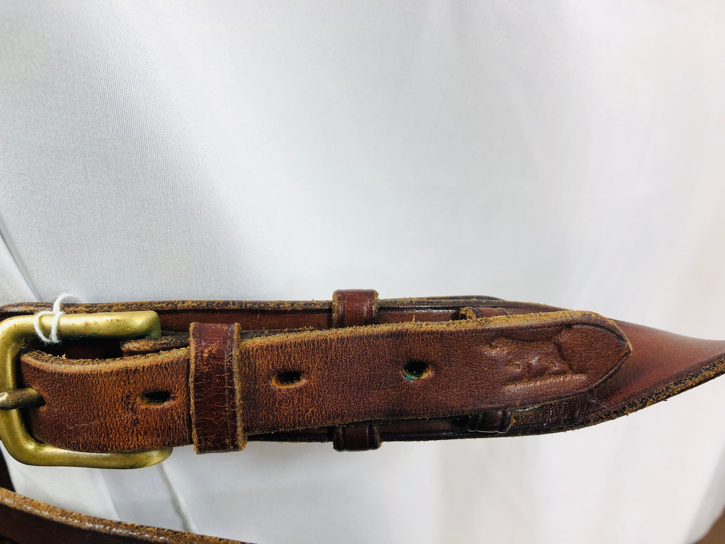 
                  
                    Leather Belt -Brown Overlay Buckle (21693)
                  
                
