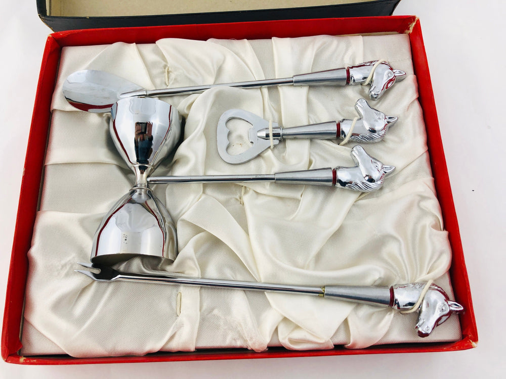 Vintage Bar Set - Horse Heads (21269)