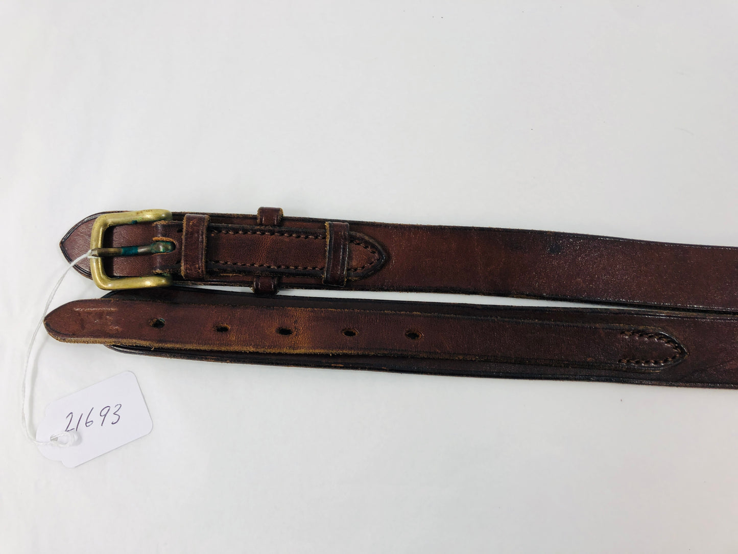
                  
                    Leather Belt -Brown Overlay Buckle (21693)
                  
                