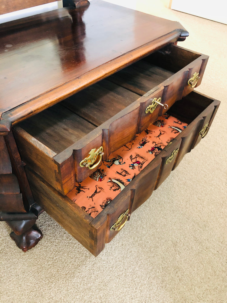 
                  
                    Black Teak or Black Stinkwood Low Dresser with Cheval Mirror (21804)
                  
                