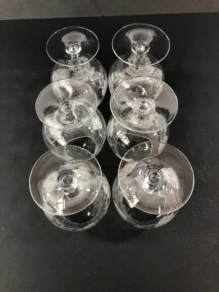 
                  
                    Vintage Grape Design Brandy Glasses x 6 (21379)
                  
                