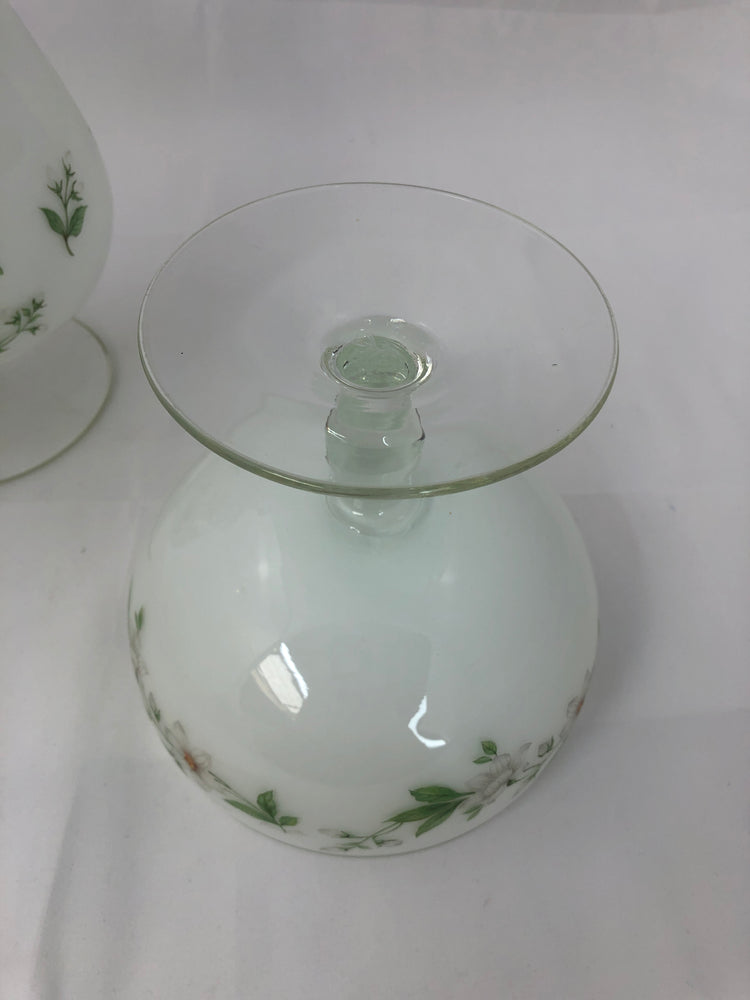 
                  
                    Vintage White Glass Candy Dish with Lid & (20110)
                  
                