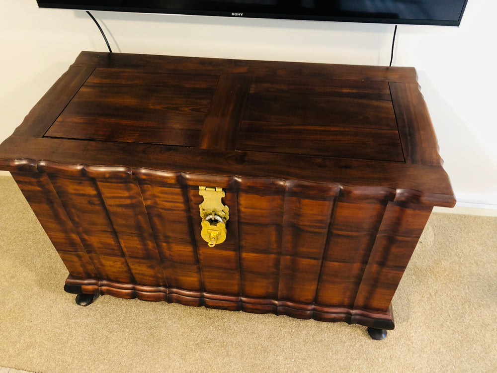 
                  
                    Large Black Teak or Black Stinkwood Stunning Blanket Chest (21794)
                  
                