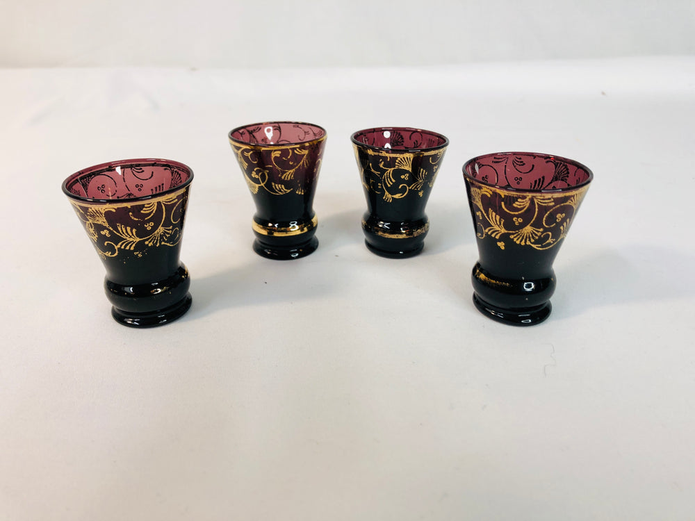 Amethyst Shot Glasses x 4 (18117)