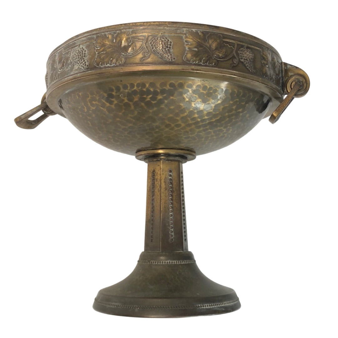 
                  
                    WMF – German Hammered Brass Two-Handled Standing Fruit Bowl (17381)
                  
                