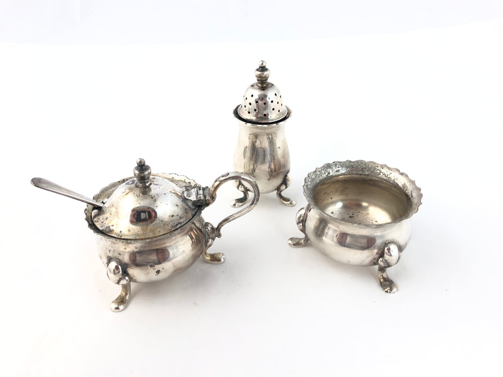 Silver Plate Condiment set (19193)