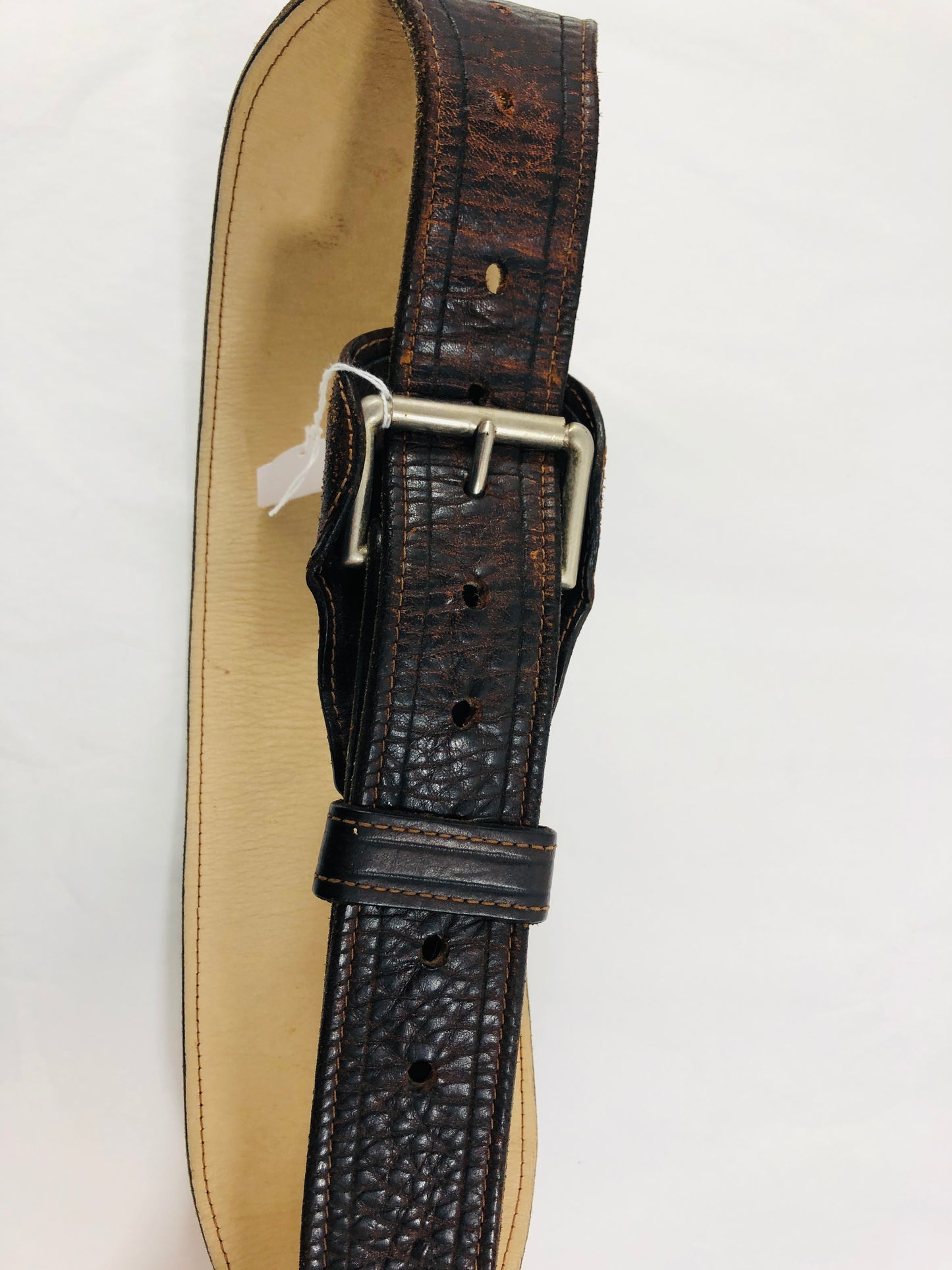
                  
                    Vintage Centurion Leather Wide Belt - Kidney Belt? (21689)
                  
                
