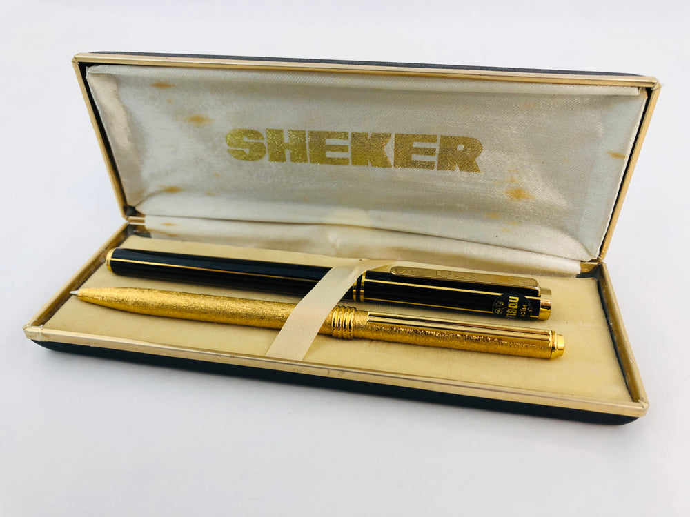 Vintage Sheker Gold Pen & Pilot Nobel Pen (21305)