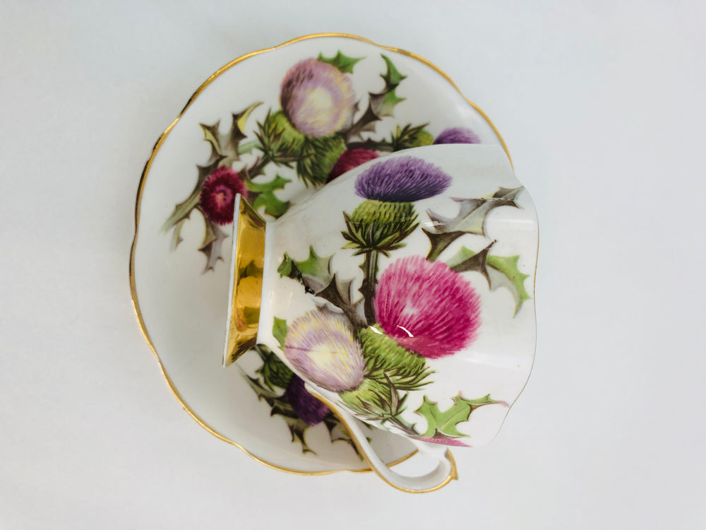 
                  
                    Queen Anne - Dundee Thistle Tea Cup and Saucer (21760)
                  
                