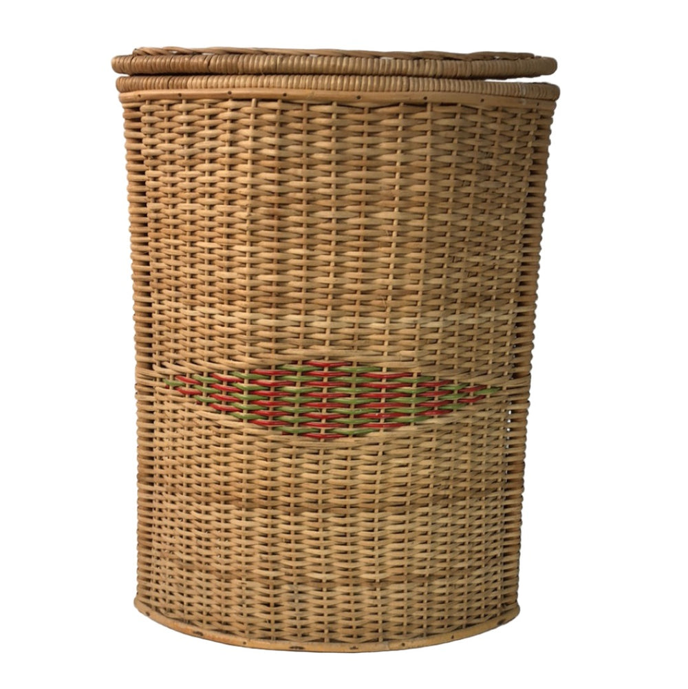 Retro Corner Laundry Basket - Cane (17303)