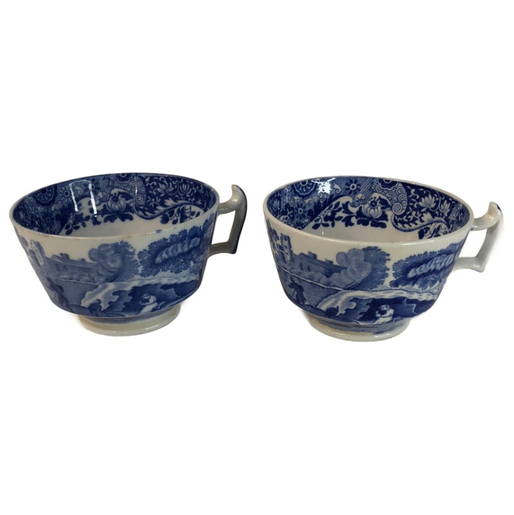 Copeland Spode's - Blue 'Italian' Pattern' Tea Cups (17272)
