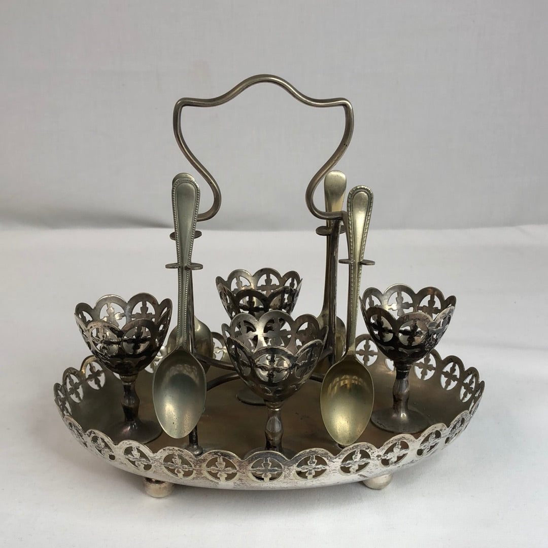 
                  
                    Vintage Egg Cruet Set - EPNS Silver (17080)
                  
                