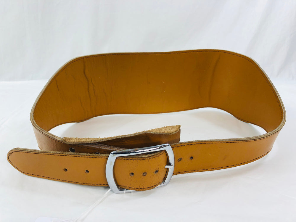 Vintage  Leather Wide Belt - Kidney Belt? (21690)