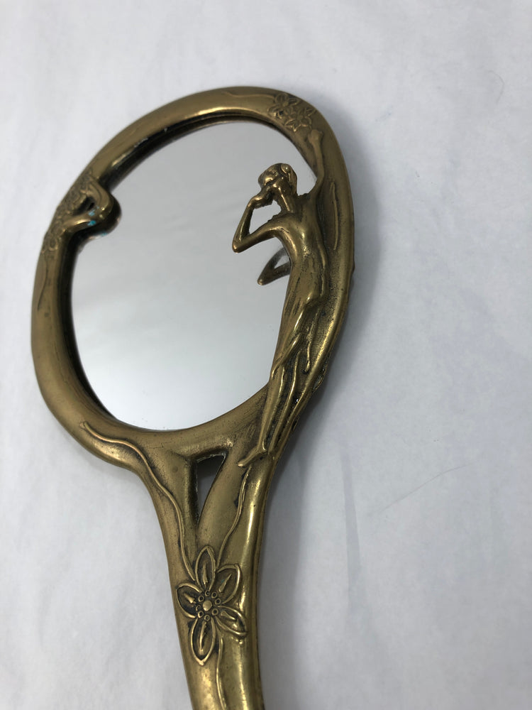 
                  
                    Brass Art Nouveau French Hand Mirror (20161)
                  
                