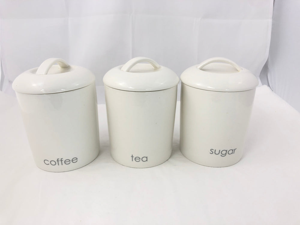 Ecology Tea / Coffee / Sugar Ceramic Containers (19306)