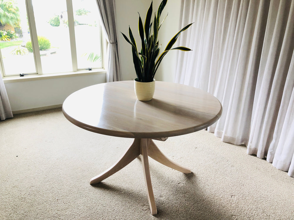 Solid Wood Round Dining Table - Extendable (21793)