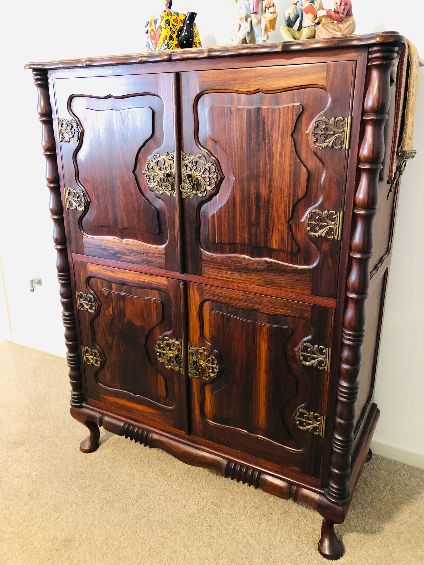 
                  
                    Stunning  Black Teak or Black Stinkwood  4 Door Cabinet (21796)
                  
                