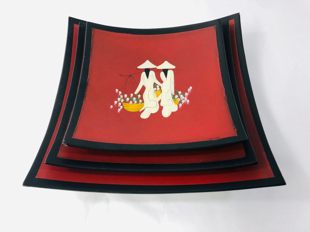Vietnamese Plates - Painted Design (21969)