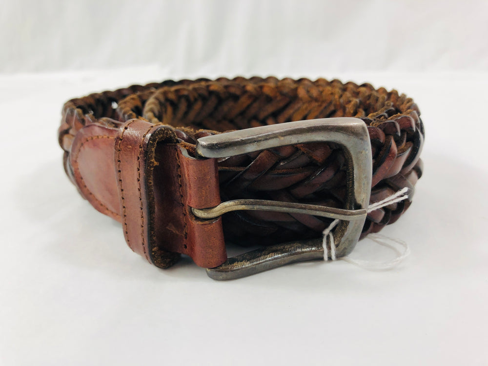 Vintage Leather Braided Belt (21692)