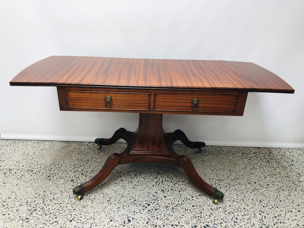 Dropdown Pedestal Table- Mahogany (21780)