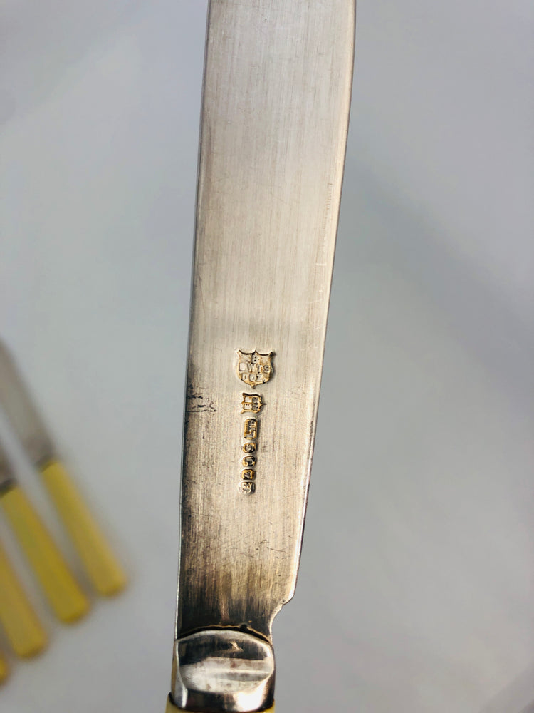 
                  
                    B & JS LTD - Silver Plate Bone Handle Fish Knives & Forks (21309)
                  
                