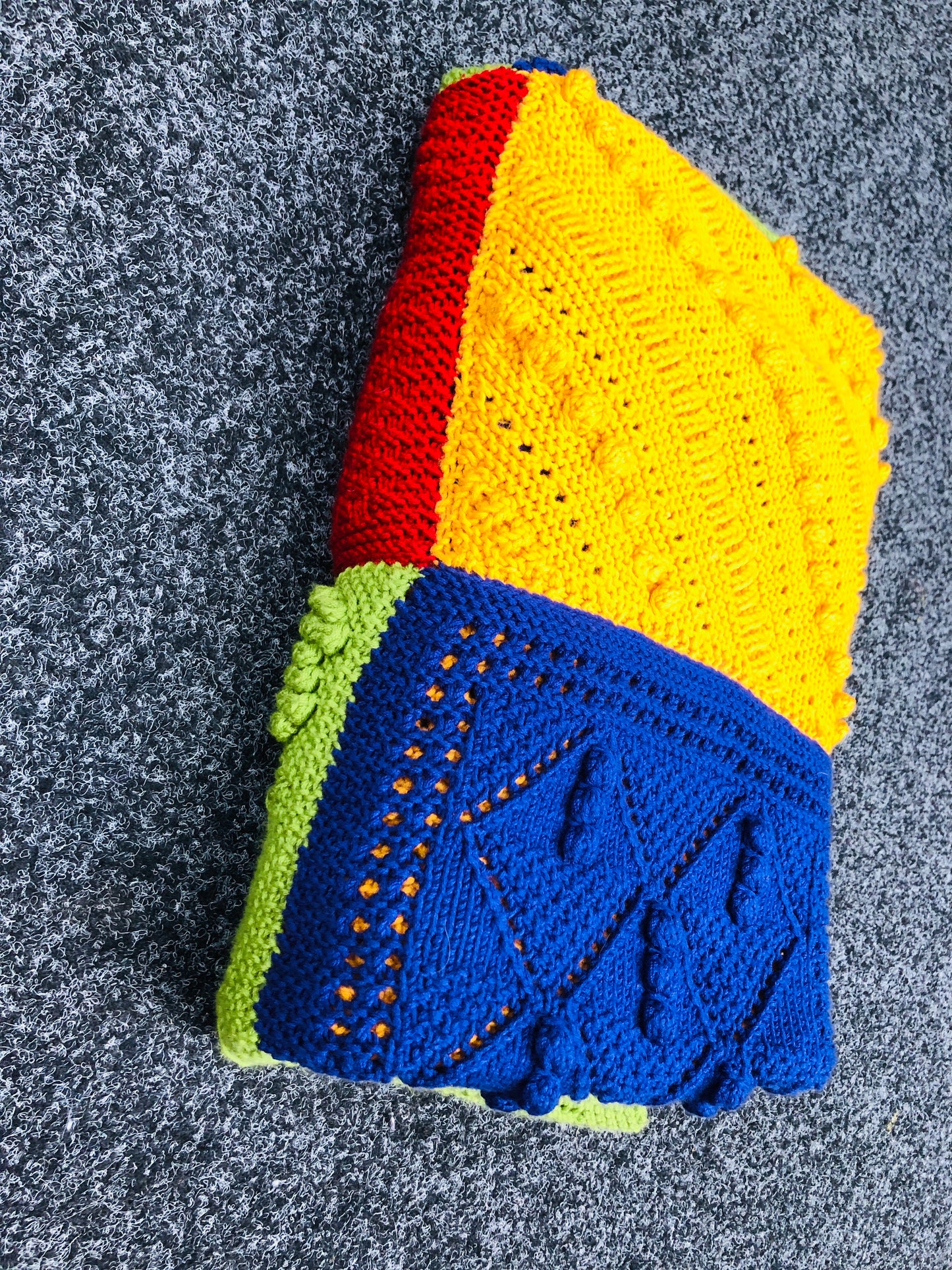 
                  
                    Hand Knitted Vibrant Blanket- Single Blanket/Throw (20808)
                  
                