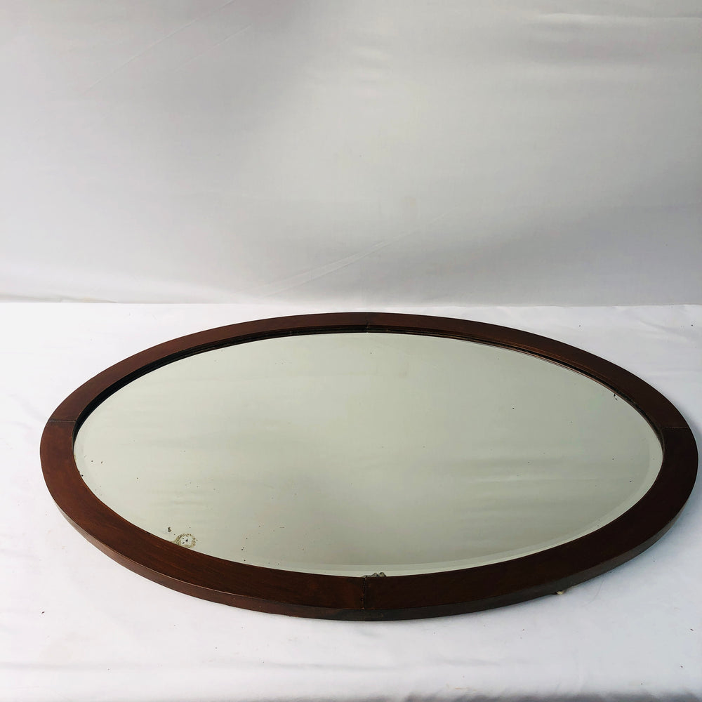 Oval Mirror Wood Frame (16685)